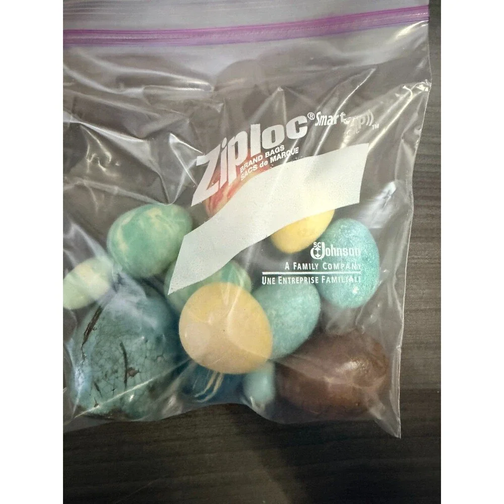 12 Assorted Decorative Easter Eggs Multicolor Foam Plastic Ceramic Style Decor